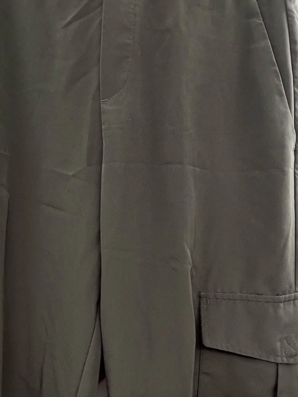 Zara Women’s  Dark Khakis High Waisted Cargo Joggers Size Large - Picture 13 of 15